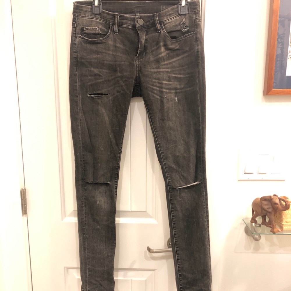 Blank NYC Charcoal Distressed Jeans